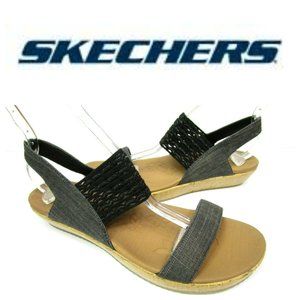 Skechers Brie Most Wanted Gray Sandals Shoes Sz 10